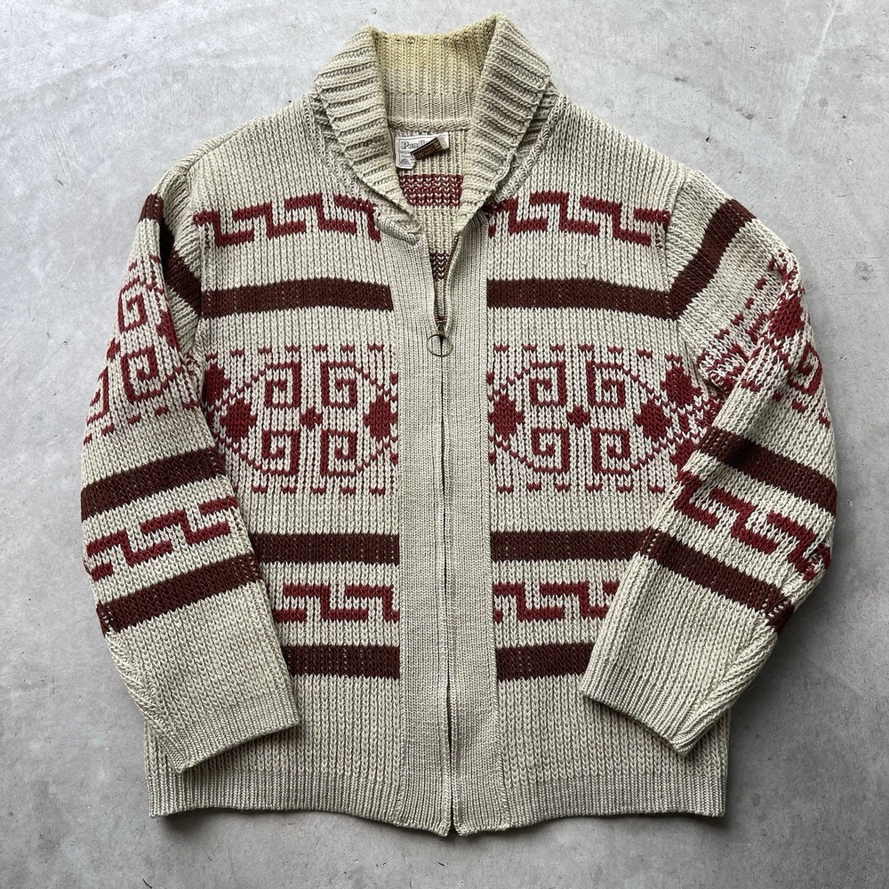 Vintage Pendleton High Grade Cowichan Full Zip Cardigan XL Wool USA Lebowski